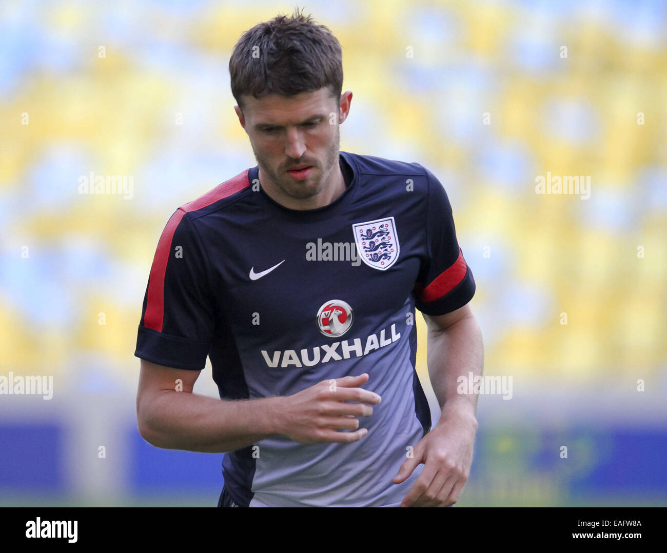 Die englischen Fußball-Nationalmannschaft halten eine Trainingseinheit in Rio De Janeiro vor ihr Freundschaftsspiel gegen Brasilien heute Abend (02June13) Featuring: Michael Carrick Where: Rio De Janeiro, Brasilien: 1. Juni 2013 Stockfoto