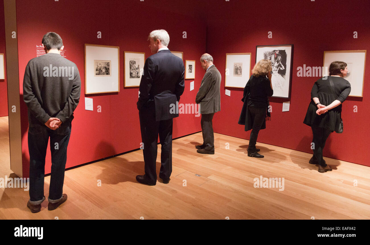 Paula Rego/Honoré Daumier: Skandal, Klatsch und andere Geschichten, Ausstellung im Haus der Illustration, London Stockfoto