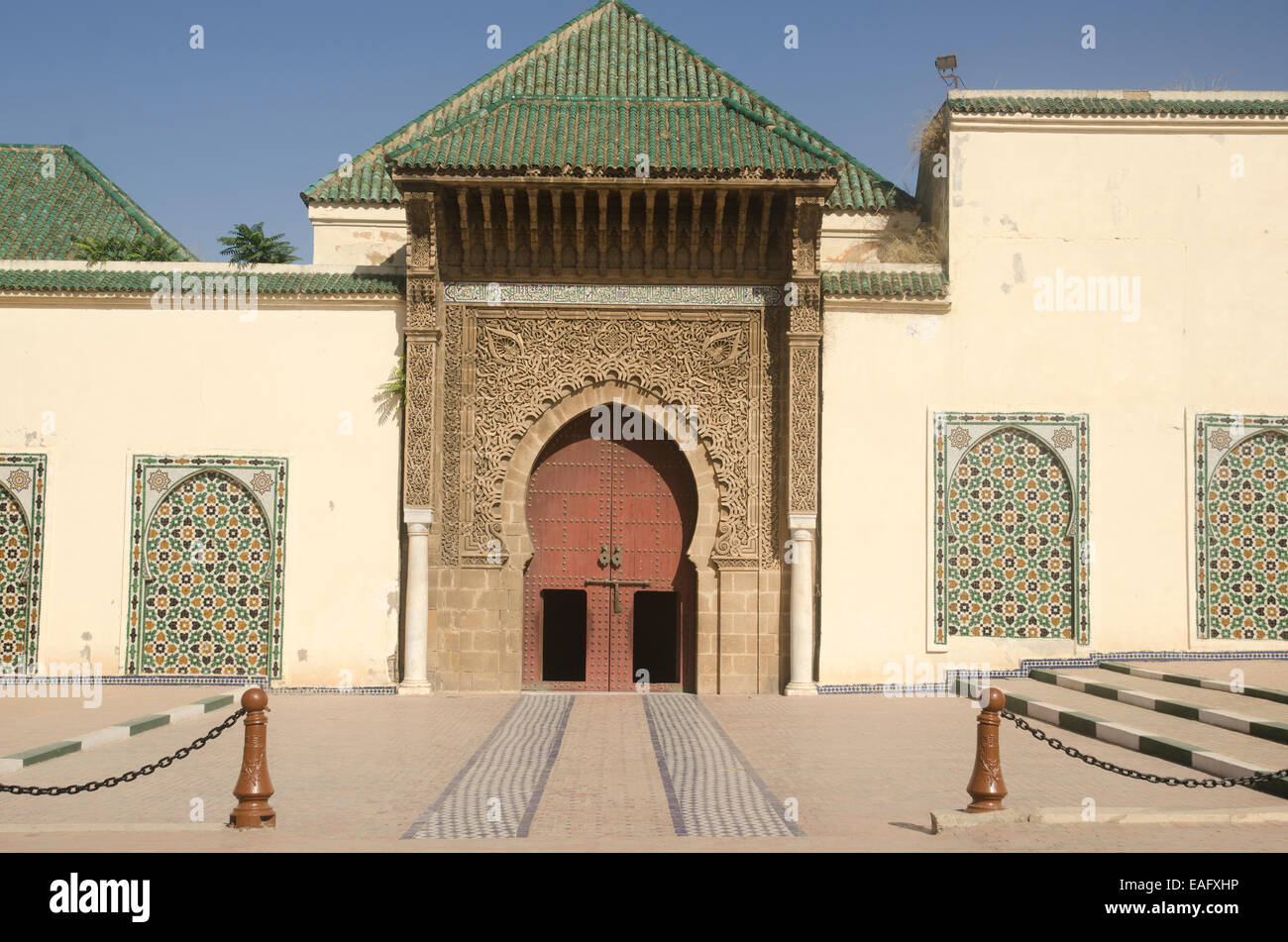 Mausoleum des Moulay Ismail, Meknes Stockfoto