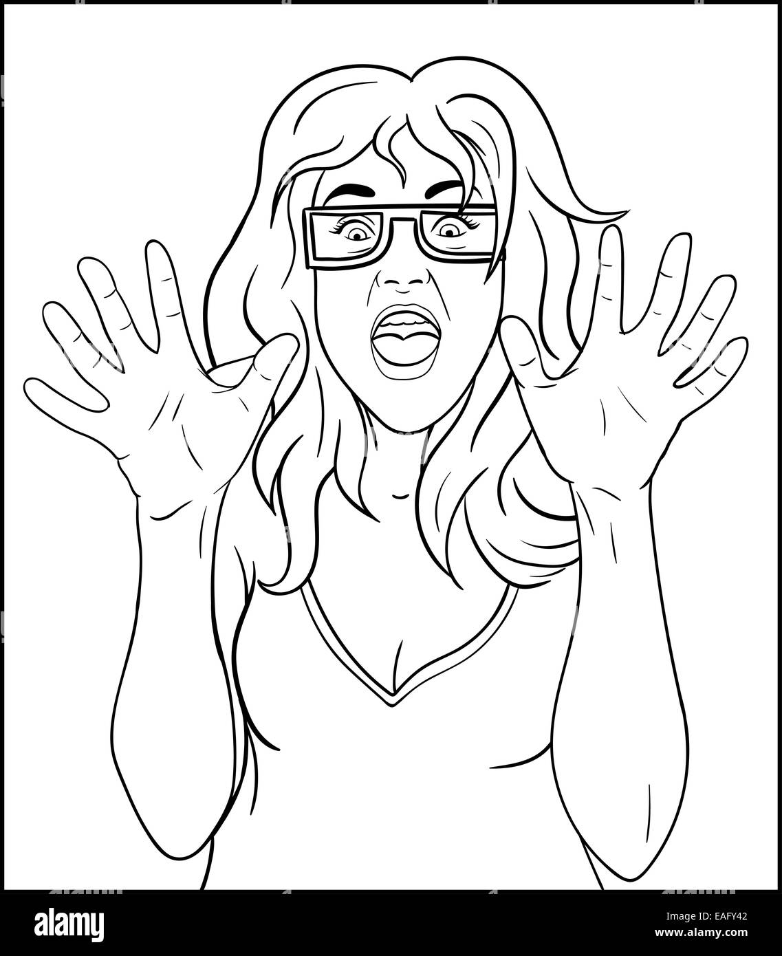 Verängstigte Mädchen Stockfoto