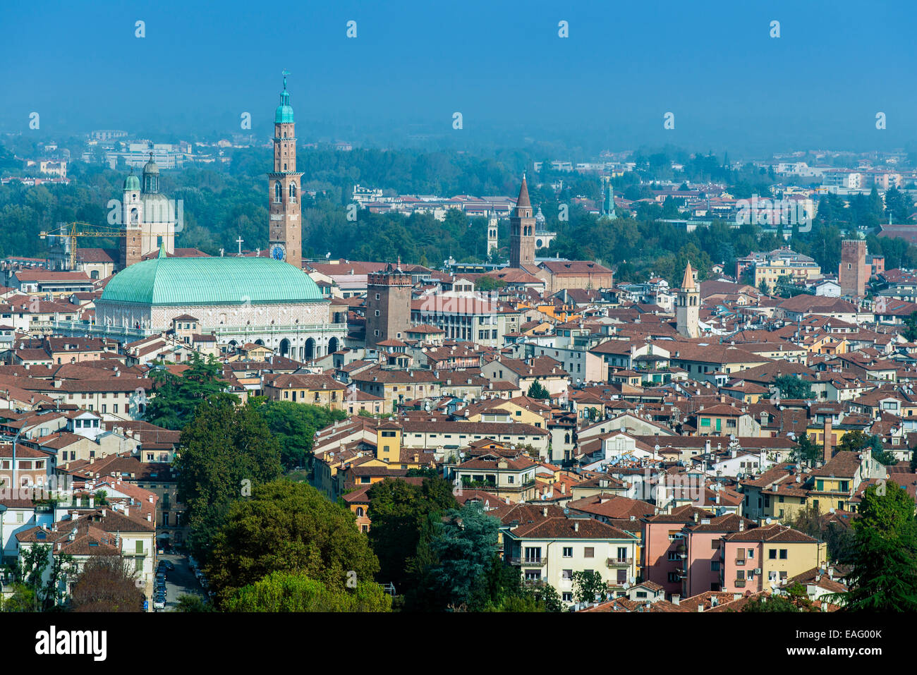 Skyline der Stadt, Vicenza, Venetien, Italien Stockfoto