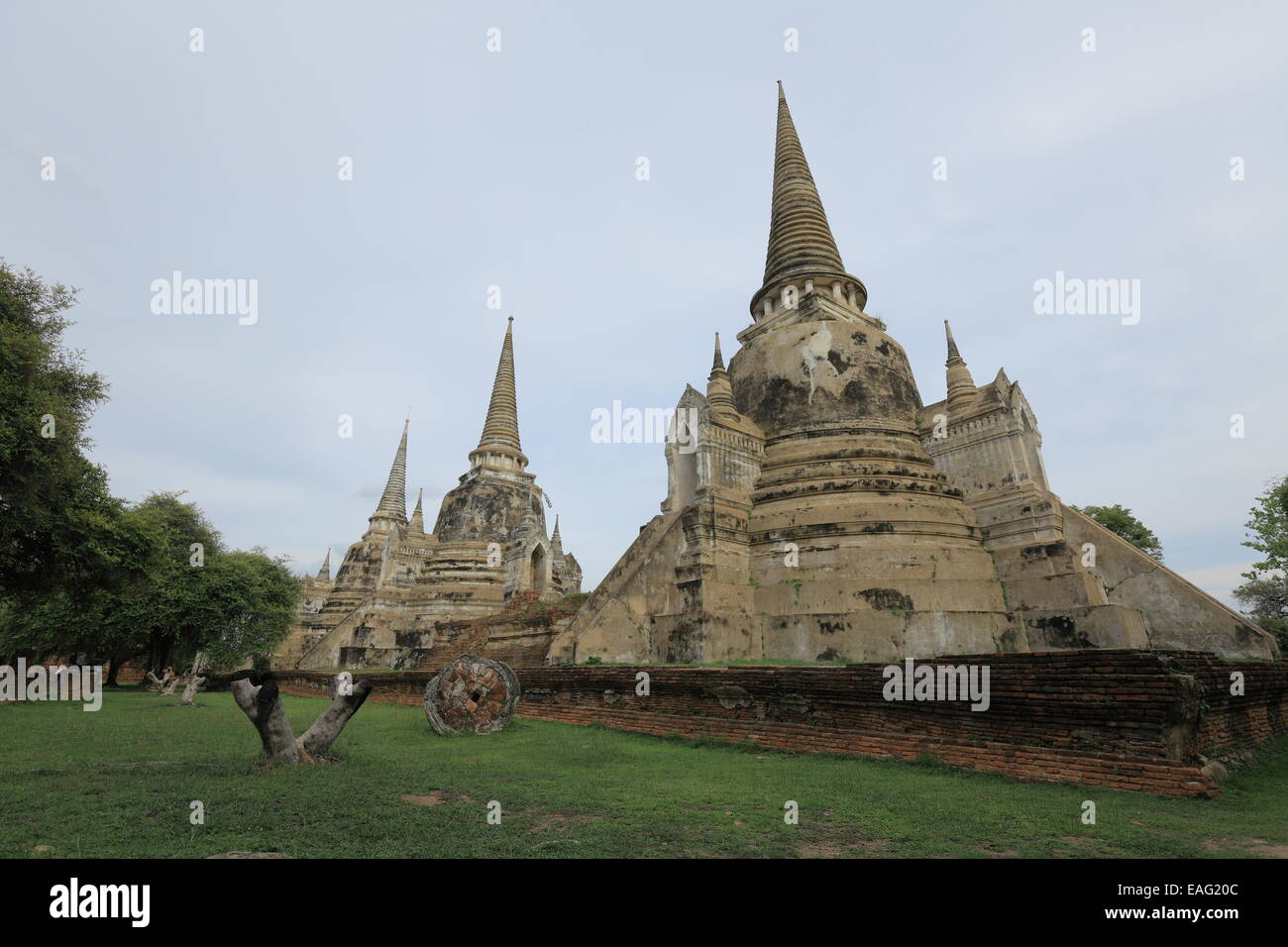 Wat Phra Si Sanphet - Geschichtspark Ayutthaya - Thailand Stockfoto