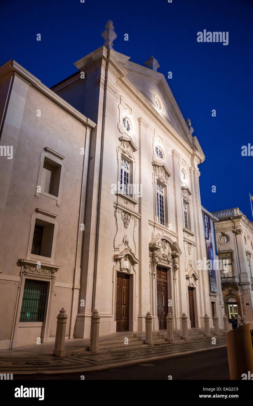 König Dinis Wand Interpretation Centre, Banco de Portugal, Largo de São Julião, Lissabon, Portugal Stockfoto