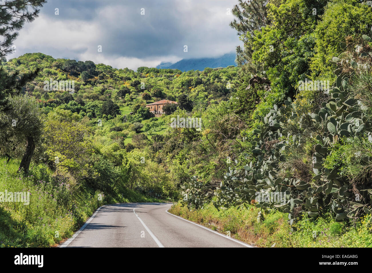 Le Madonie ist ein Gebirgszug in der Mitte der Küste von Sizilien, Italien, Nordeuropa Stockfoto