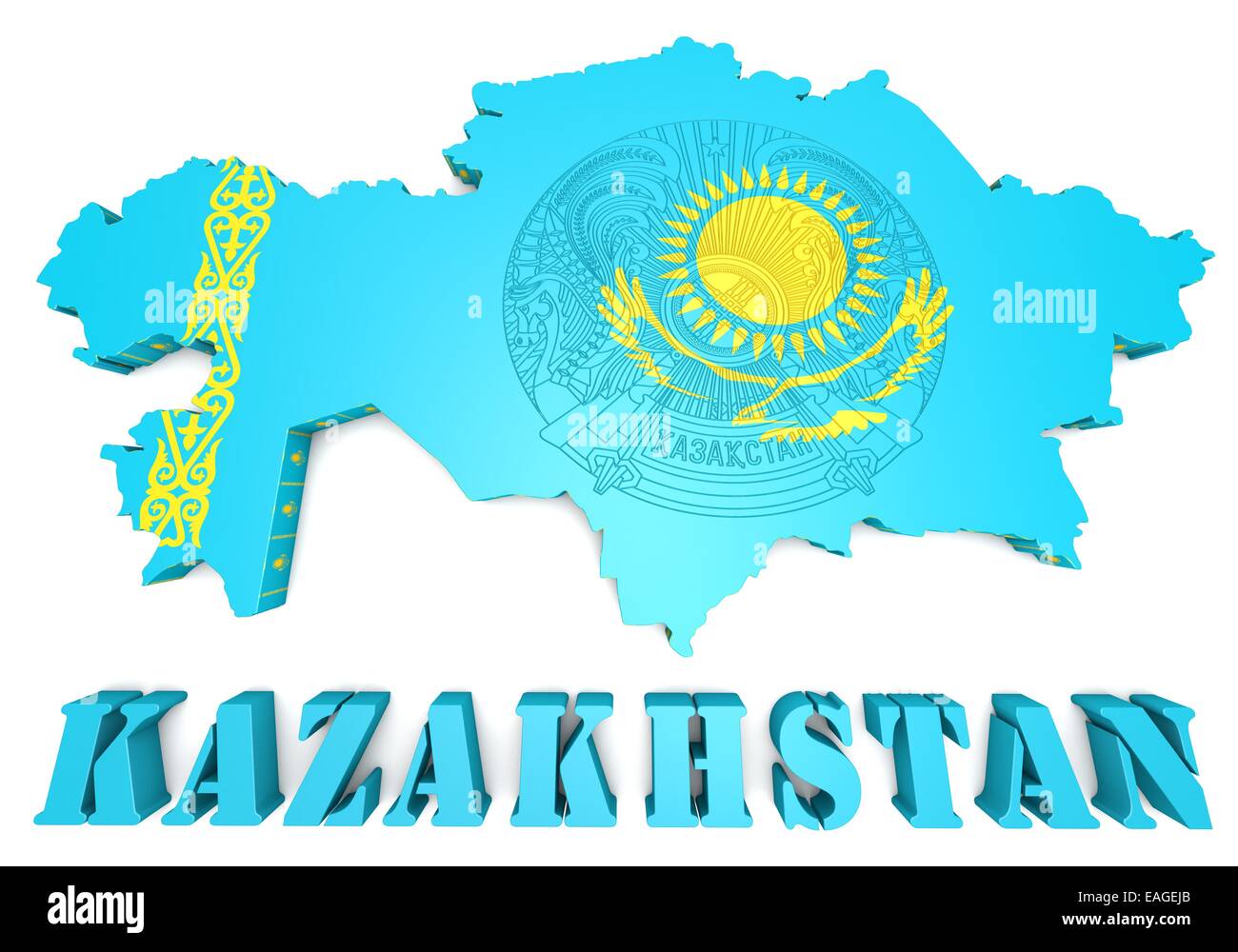 Kasachstan & USA Flagge – Doppelseitig, 90 X 150 Cm, UV-beständig, Aus 100% Polyester Für Draußen