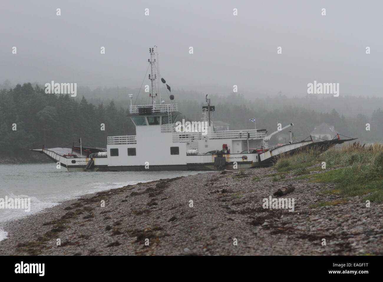 Die Englishtown Fähre in Nova Scotia Stockfoto