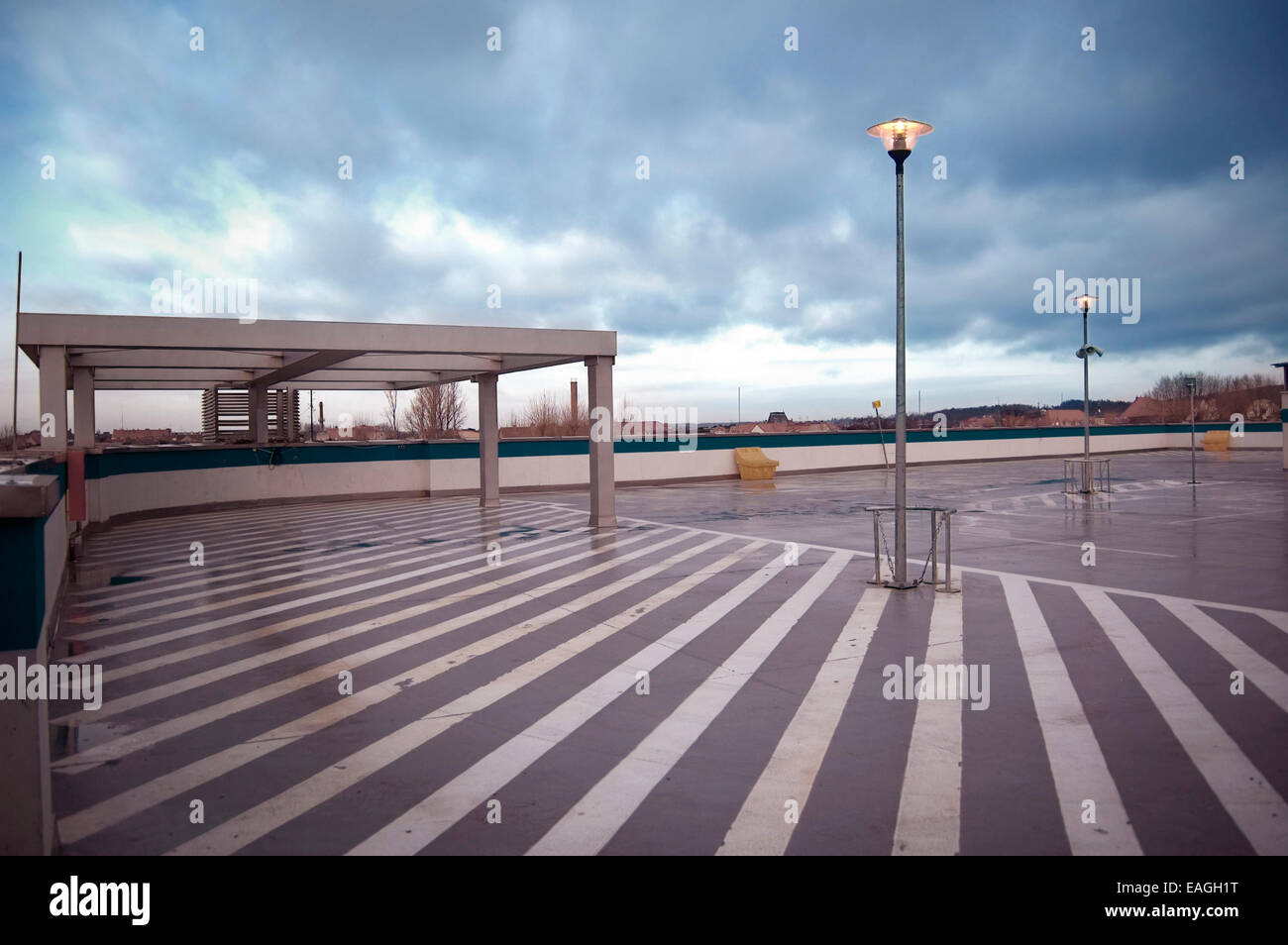 Parkplatz Konzeptbild. Leeren Parkplatz. Stockfoto