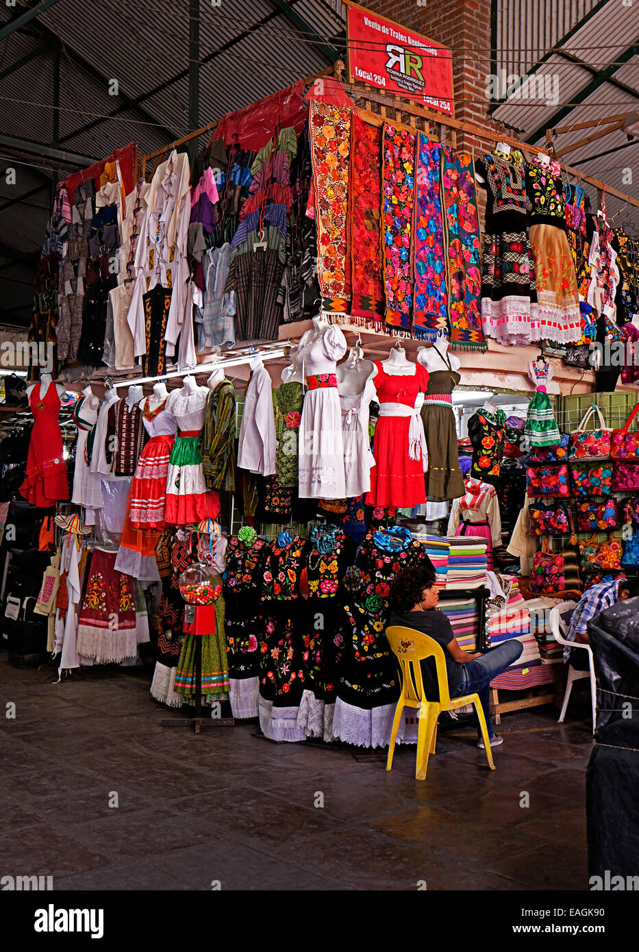 Damen Kleider Markt Oaxaca Mexico Stockfoto