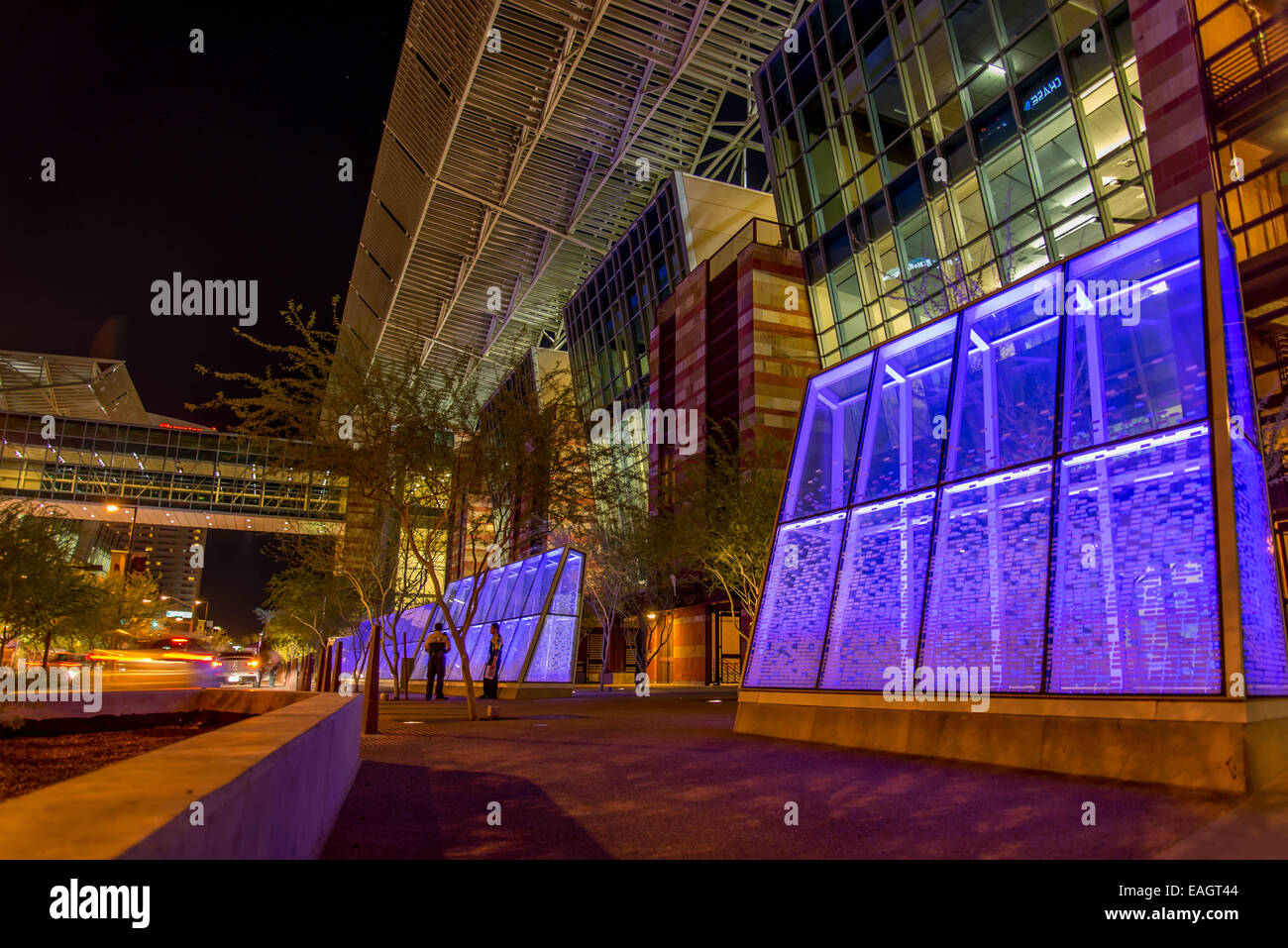 Convention Center in der Nacht in Phoenix, Arizona Stockfoto