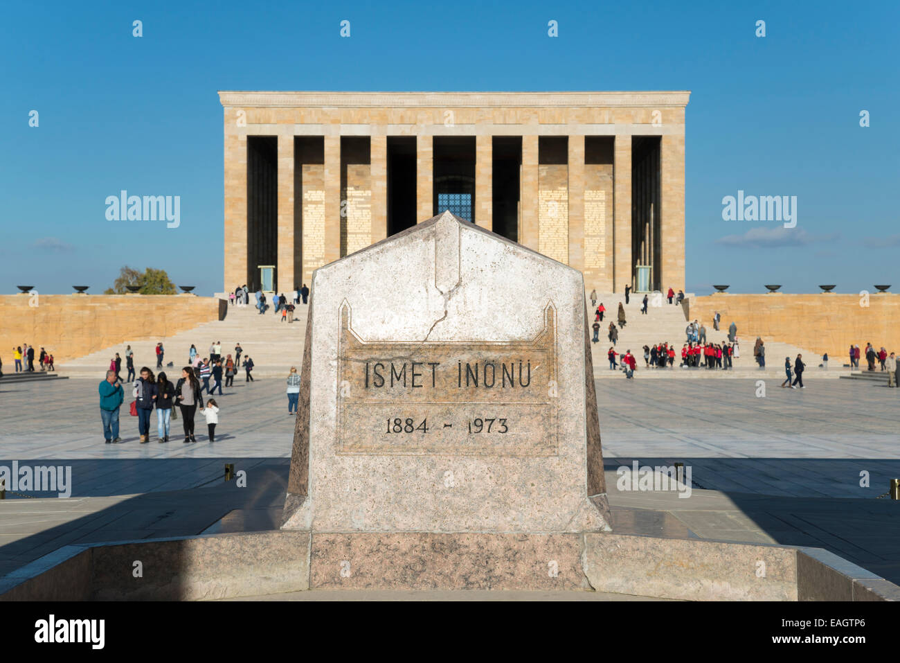 Grab von İsmet İnönü, Anıtkabir (Mausoleum von Mustafa Kemal Atatürk), Ankara, Türkei, Asien Stockfoto