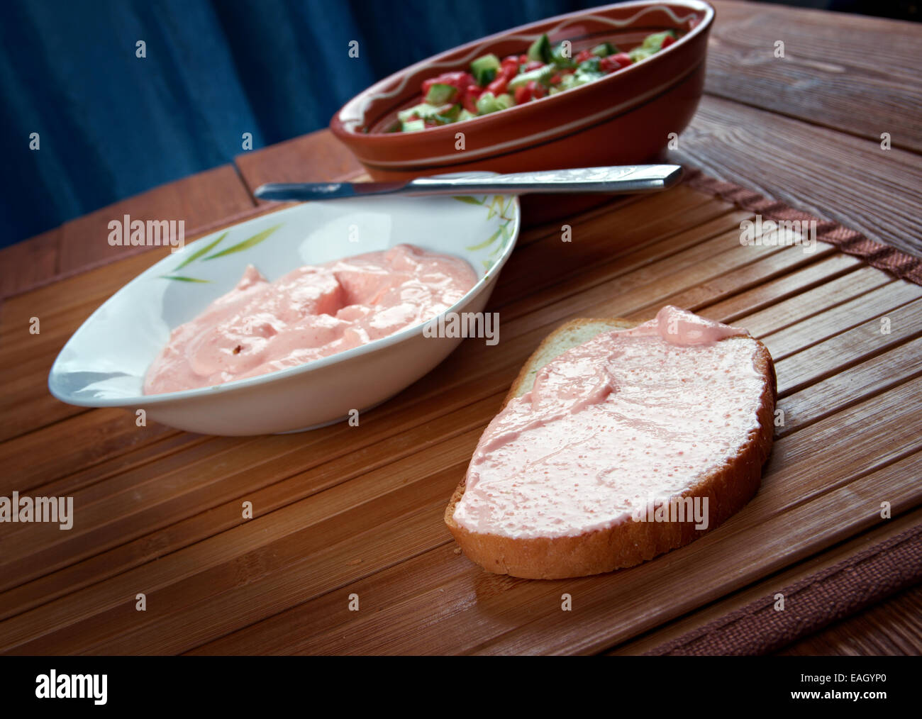 Taramasalata - ist eine griechische und türkische meze Stockfoto