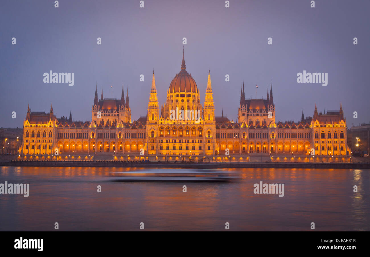 Nationale Parlamentsgebäude, Budapest, Ungarn Stockfoto