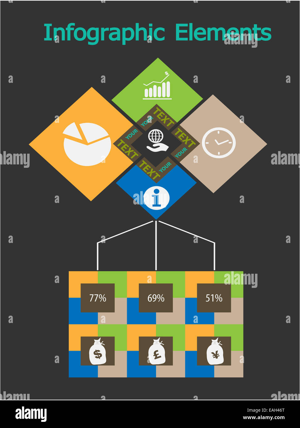 Business-Konzept - Infografik. Vektor Stockfoto