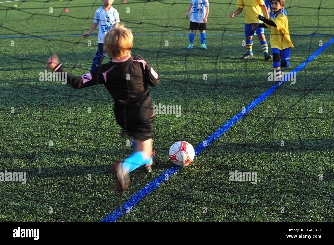 Unter Siebener Fußball Stockfoto