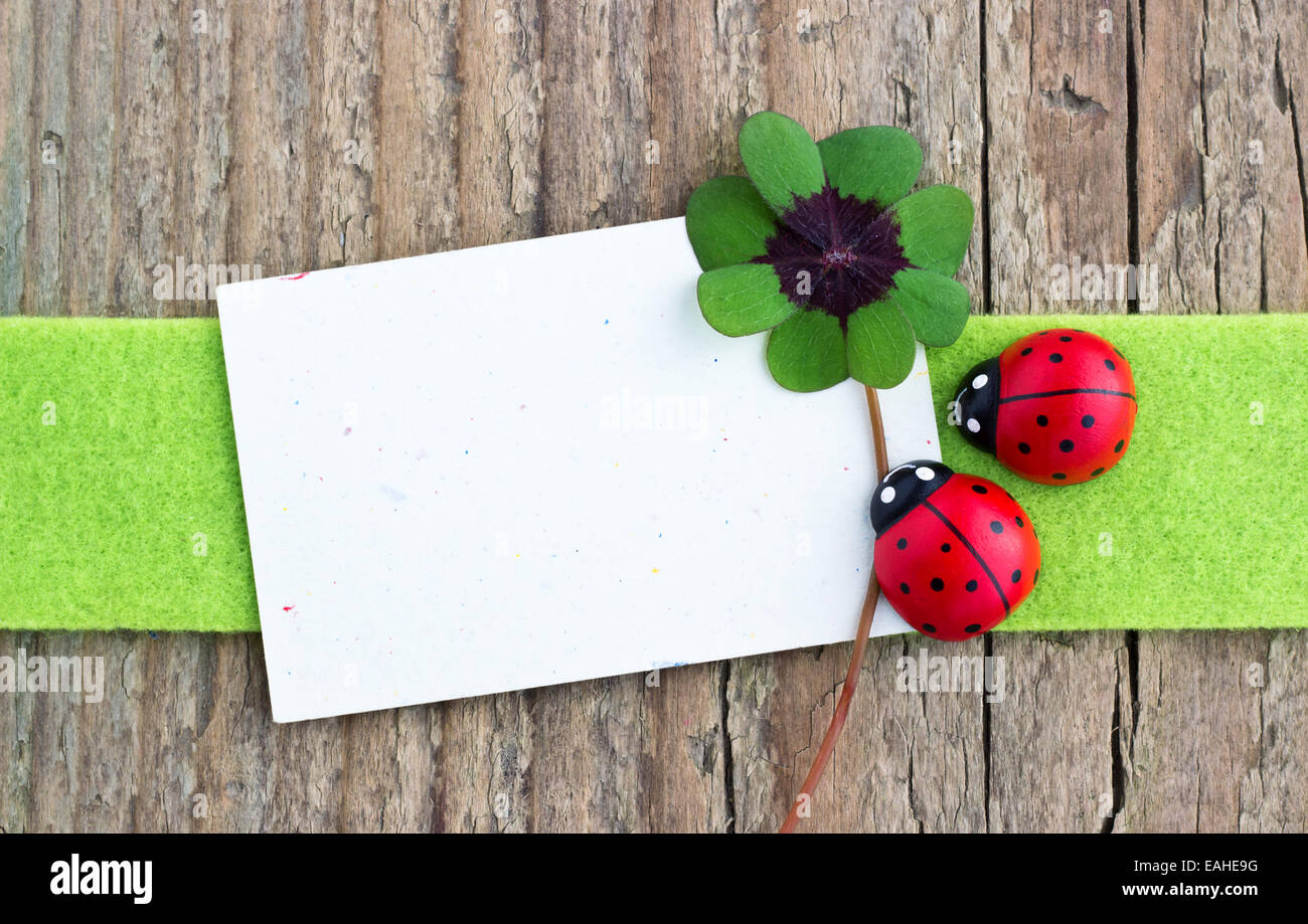 20 Blatt Glücks-Motivpapier A4 – Mit Klee & Marienkäfern, Für Drucker & Handbeschriftung