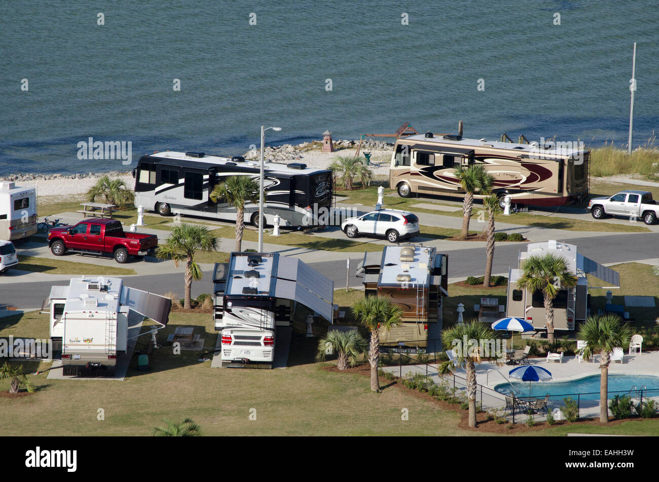 RV und Trailer Park in Santa Rosa Ton Pensacola Beach nördlichen Florida USA Stockfoto