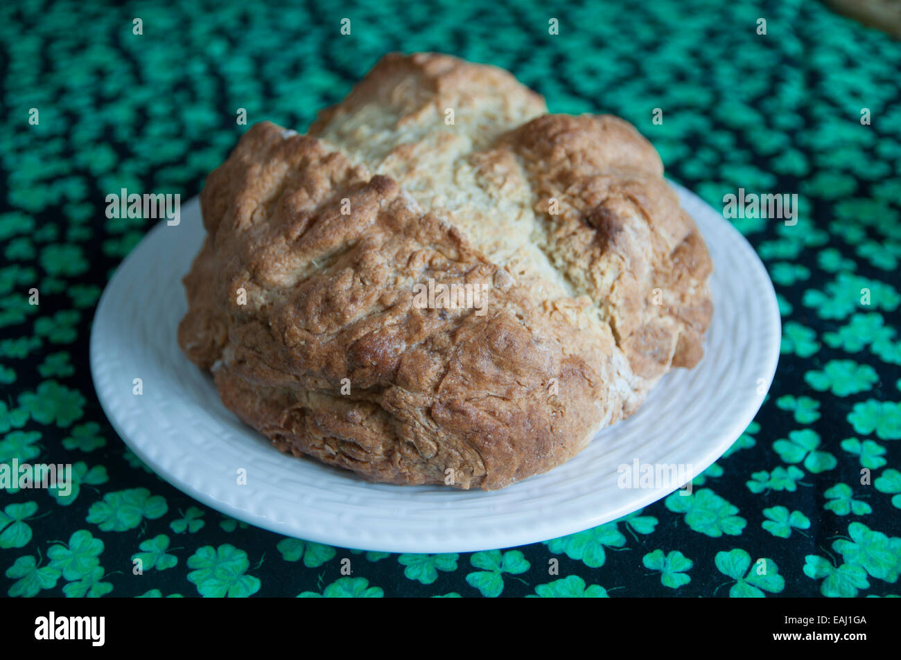 Soda Brot backt für St.Paticks Day. Stockfoto