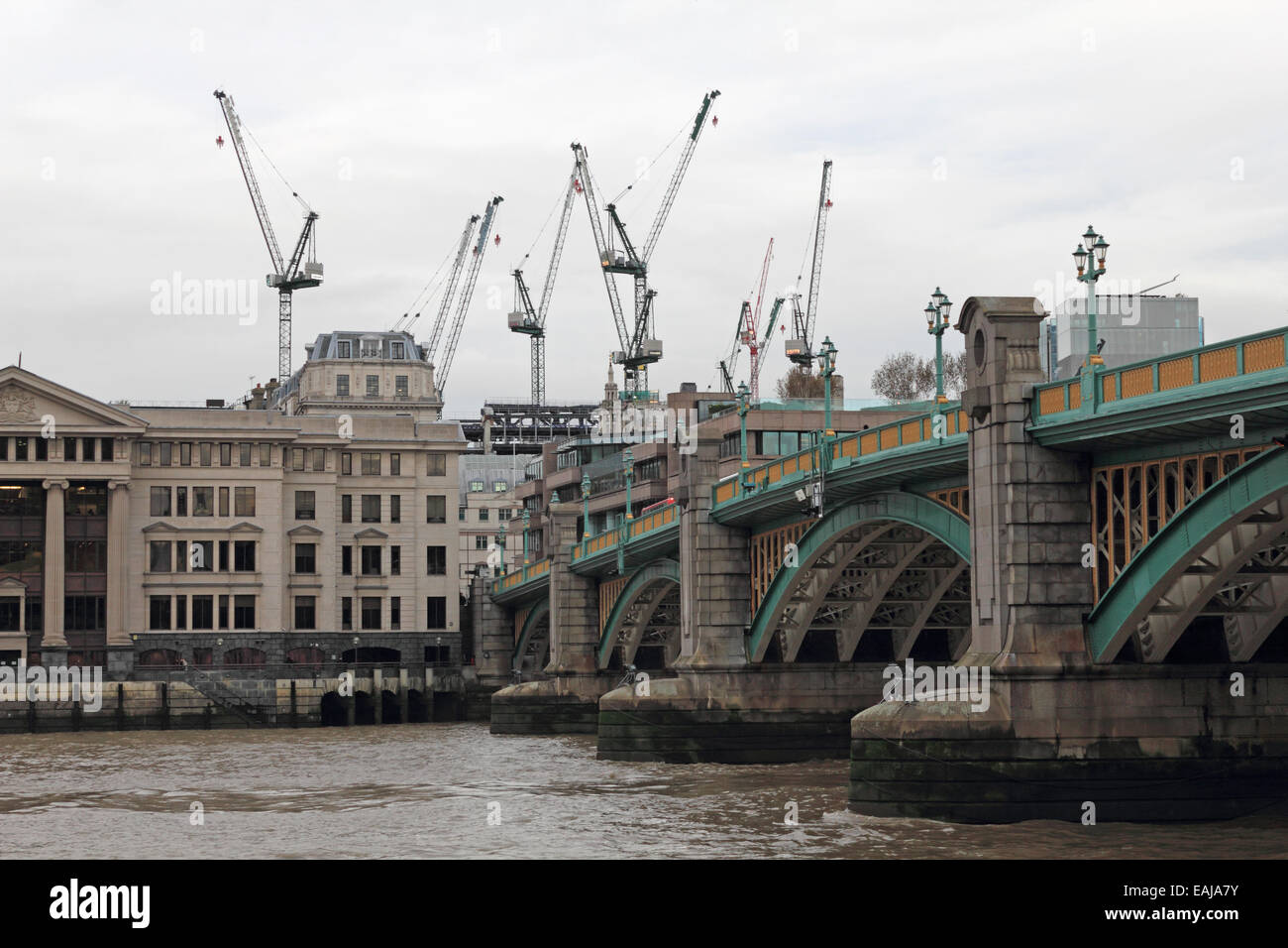 Bauarbeiten in der City of London, England, UK Stockfoto