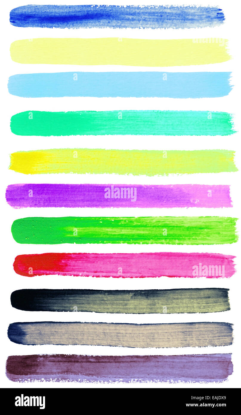 Aquarell Striche Stockfoto
