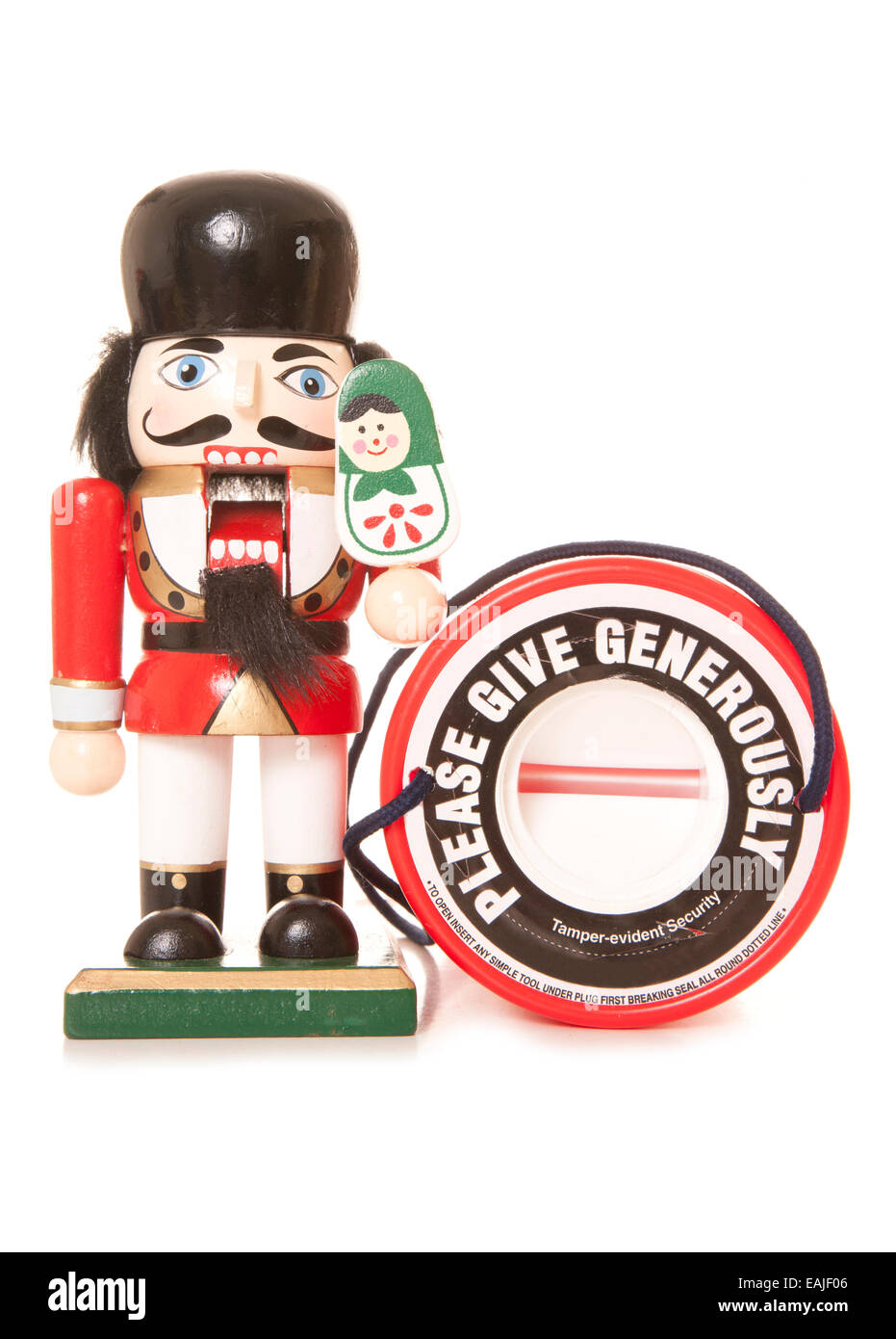 Bitte geben Sie großzügig zu Charity-Ausschnitt Stockfoto