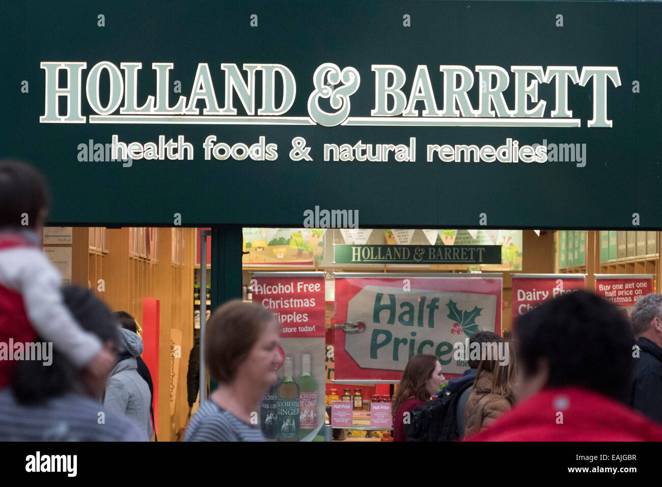 Holland und Barrett Gesundheits-Shop. Stockfoto