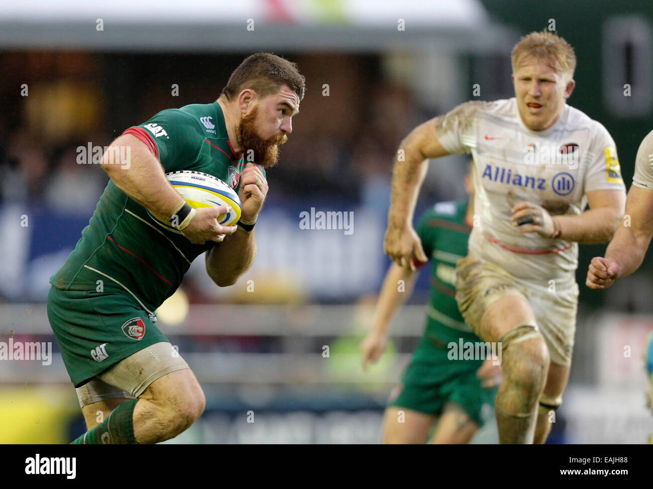 Leicester, UK. 16. November 2014. Michele Rizzo von Leicester Tigers - Rugby Union - Aviva Premiership - Leicester Tigers Vs Sarazenen - Saison 2014/15 16. November 2014 - Foto Malcolm Couzens/Sportimage. Bildnachweis: Csm/Alamy Live-Nachrichten Stockfoto
