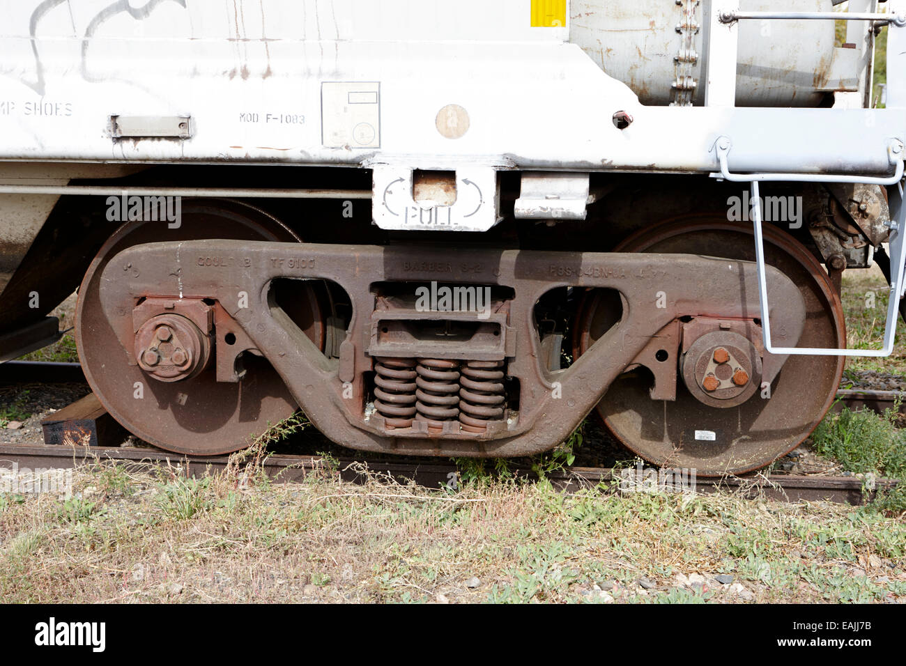 Friseur s-2 Variable gedämpft Eisenbahnwaggon auf einem Fracht-Tanker Saskatchewan Kanada Stockfoto
