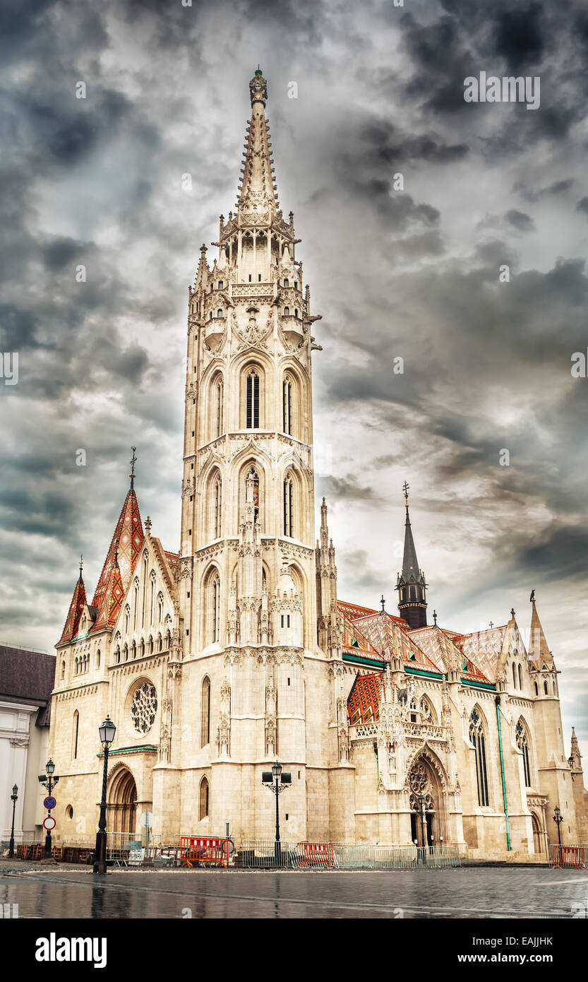 Matthiaskirche in Budapest, Ungarn. Stockfoto