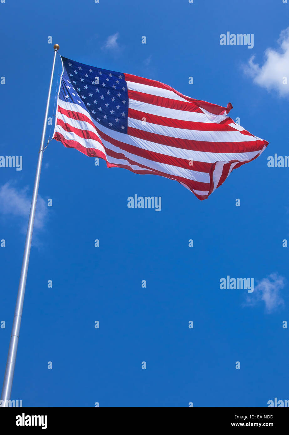 Urban/Naturpark Usa Fahnenschwingen groß Stockfoto