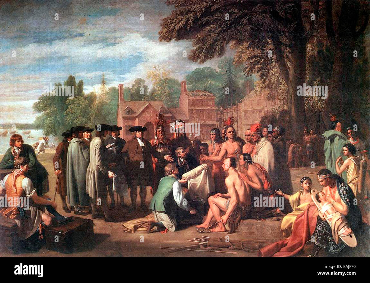 Benjamin West - der Vertrag von Penn mit den Indianern Stockfoto