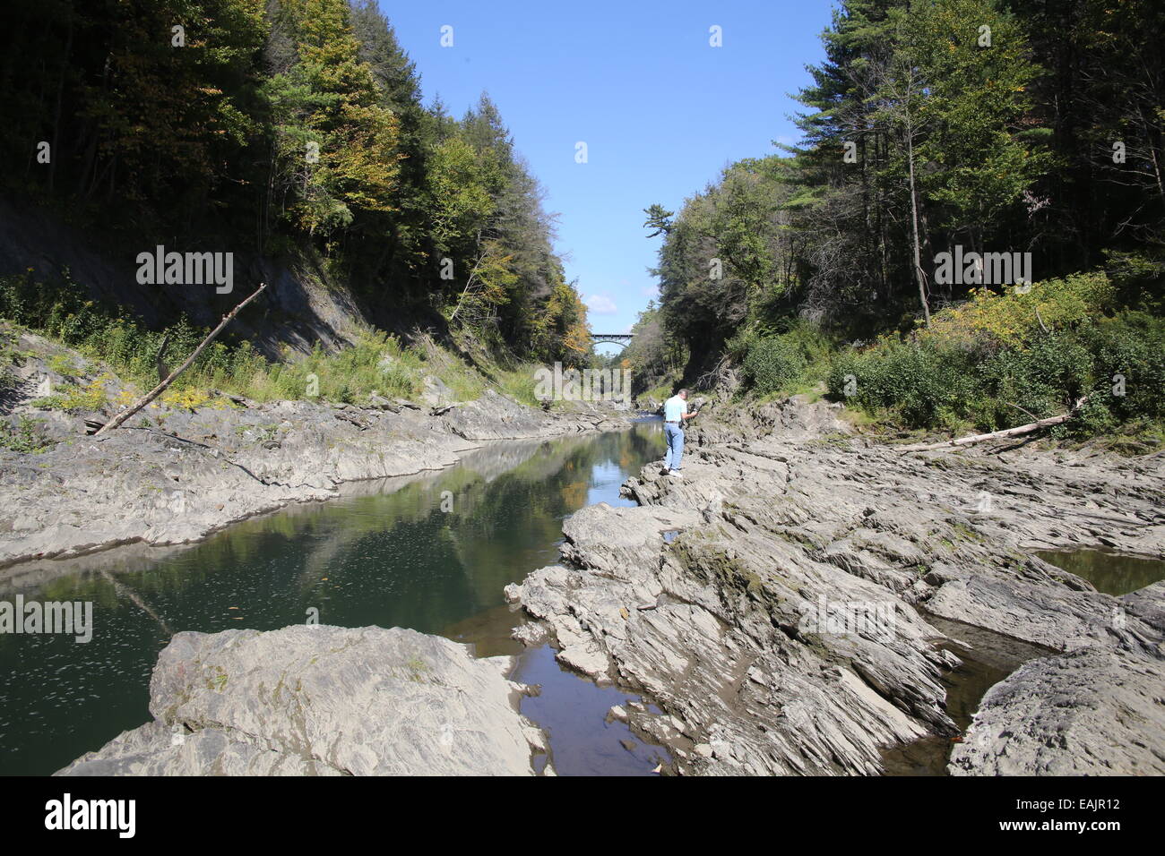 Quechee Gorge in vermont Stockfoto