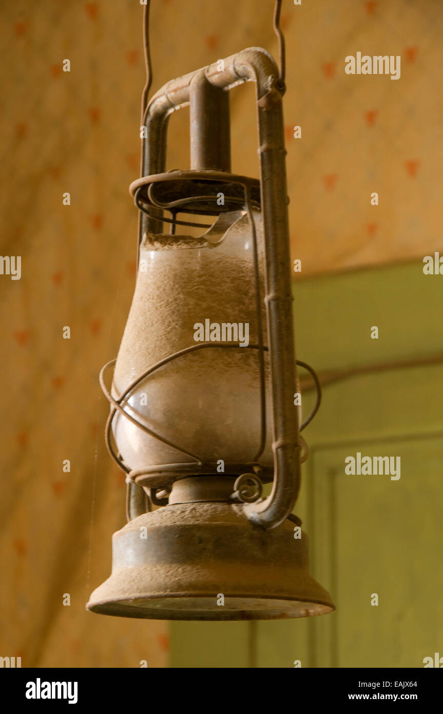 Laterne, Bodie State Historic Park, Kalifornien Stockfoto