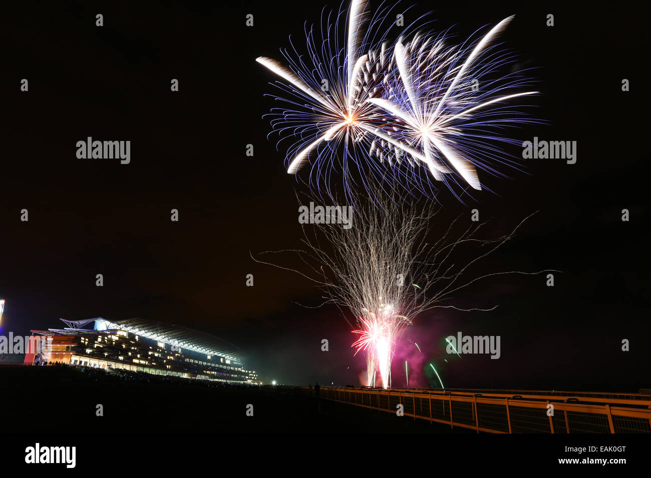 Ascot-Feuerwerk Stockfoto