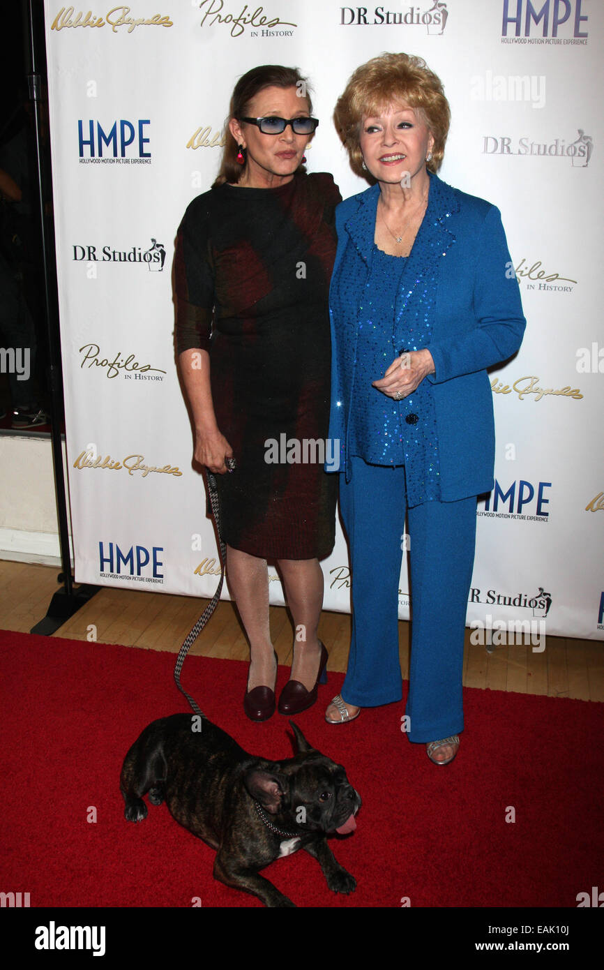 Debbie Reynolds – Auktion Finale VIP Empfang; Auktion unter der Leitung von www.ProfilesInHistory.com am 17. Mai & 18, 2014 bei Debbie Reynolds Dance Studio Featuring: Carrie Fisher, Debbie Reynolds wo: North Hollywood, Kalifornien, USA als: 15 Stockfoto