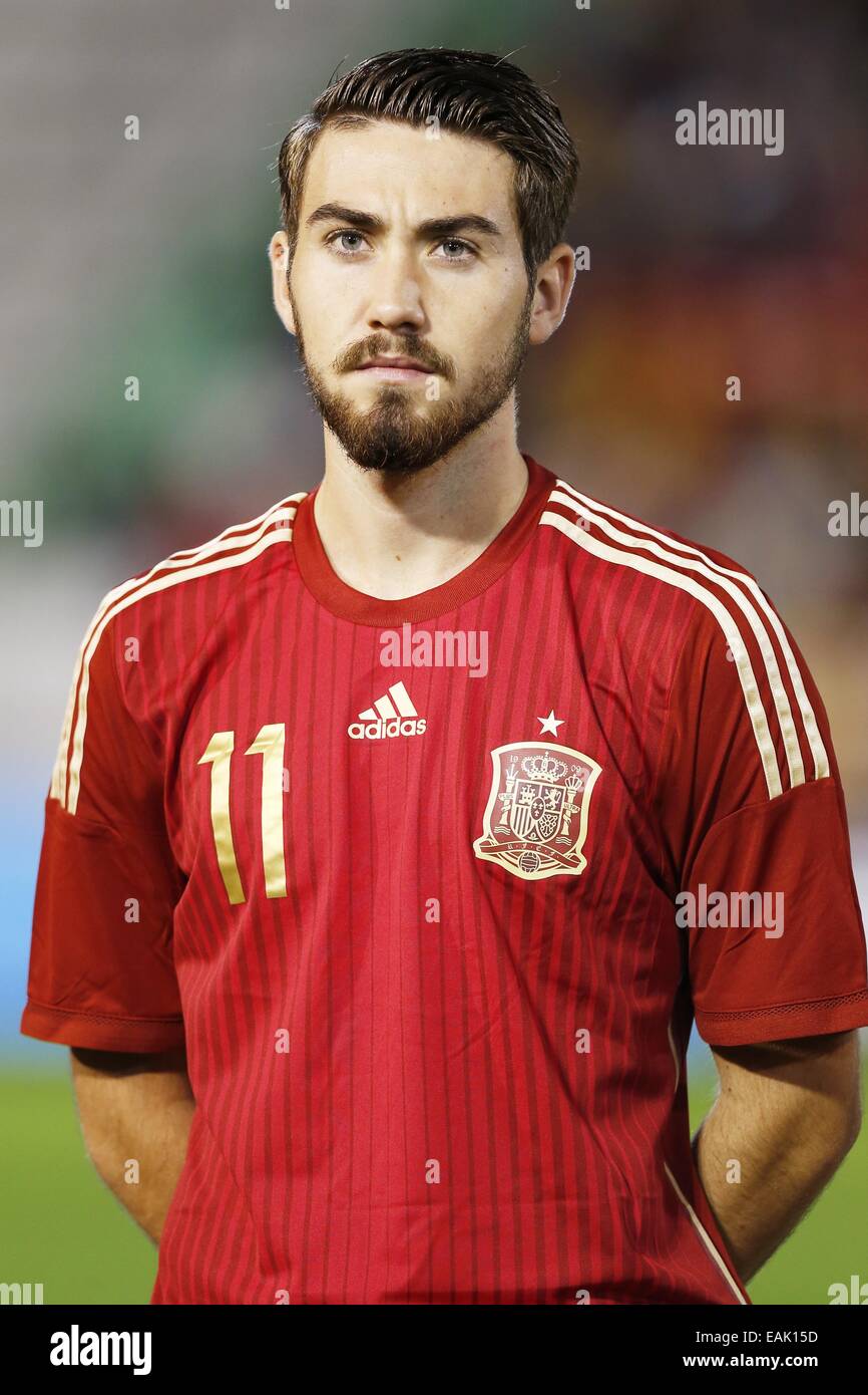 Moises Gomez (ESP), 12. November 2014 - Fußball / Fußball: U21 internationale Freundschaftsspiele match zwischen Spanien 1-4 Belgien im Stadium A Malata, Ferrol, Spanien. (Foto von Mutsu Kawamori/AFLO) Stockfoto