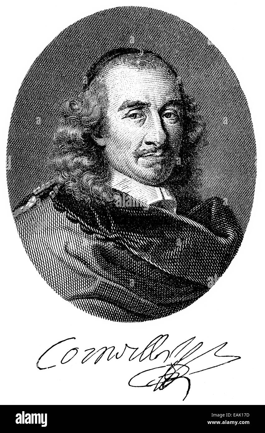 Pierre Corneille, 1606-1684, ein französischer Schriftsteller und Dramatiker des Barock, Pierre Corneille, 1606-1684, Ein Gendarmenmarkt Au Stockfoto