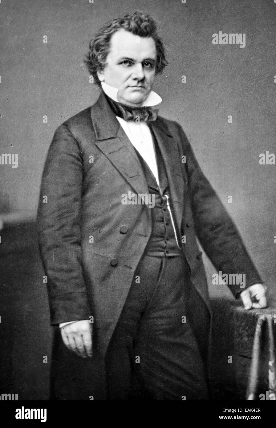 STEPHEN DOUGLAS (1813 – 1861) US-Senator, der Kansas-Nebraska Act umrahmt. Foto-Matthew Brady 1862 Stockfoto