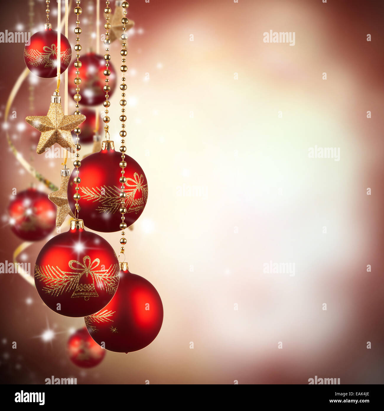 Dekorativer Hintergrund Weihnachten mit abstrakten gemusterte Wand und Freiraum für text Stockfoto