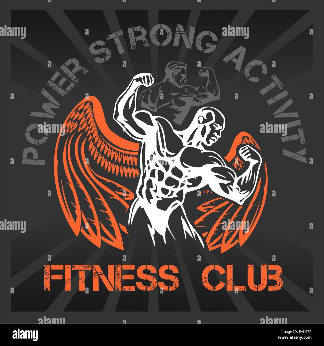 GYM Bodybuilding - Emblem Stockfoto
