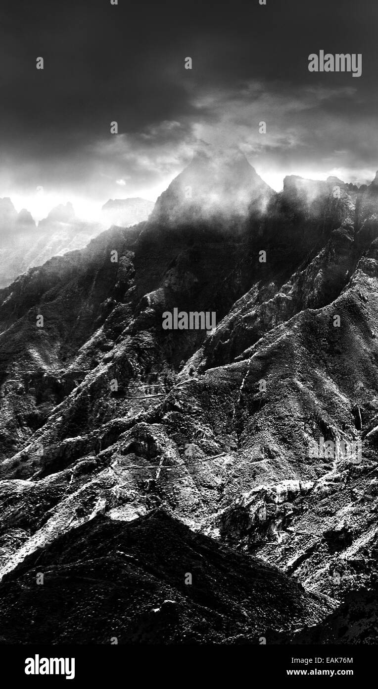 Eine Landschaft-Foto von den Bergen auf Teneriffa, Spanien Stockfoto