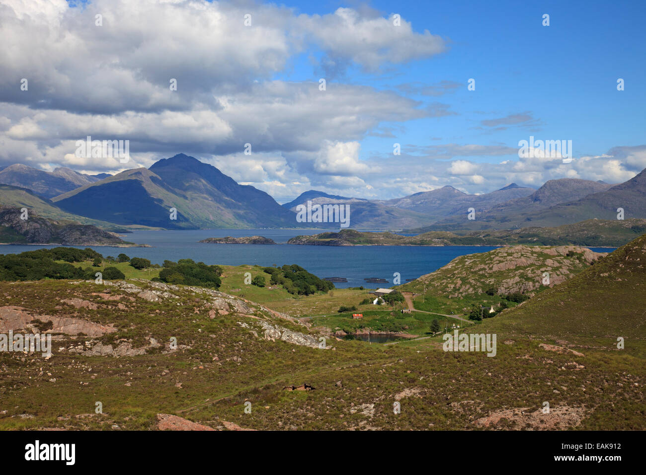 Blick auf die Berge Torridon Stockfoto