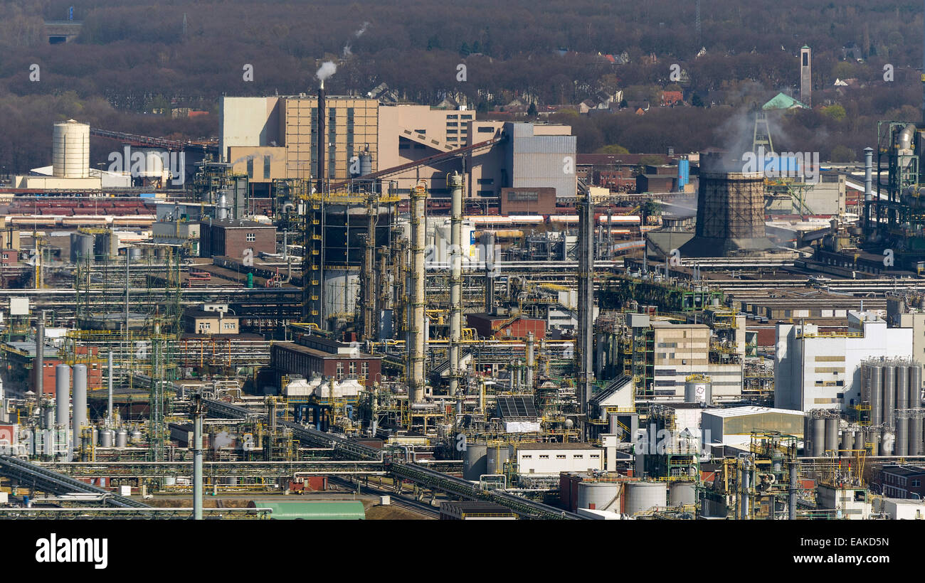 Chemiepark Marl, Luftaufnahme, Hüls, Marl, Nordrhein-Westfalen, Deutschland Stockfoto