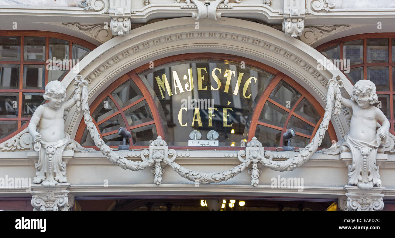Café Majestic, Jugendstil-Café, Porto, Bezirk von Porto, Portugal Stockfoto
