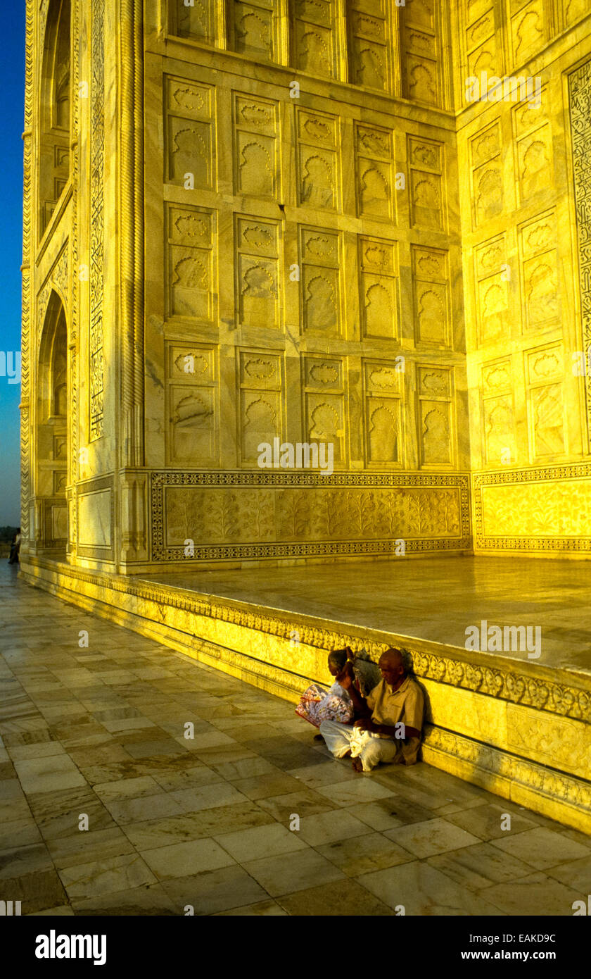 Taj Mahal in Agra Indien Stockfoto