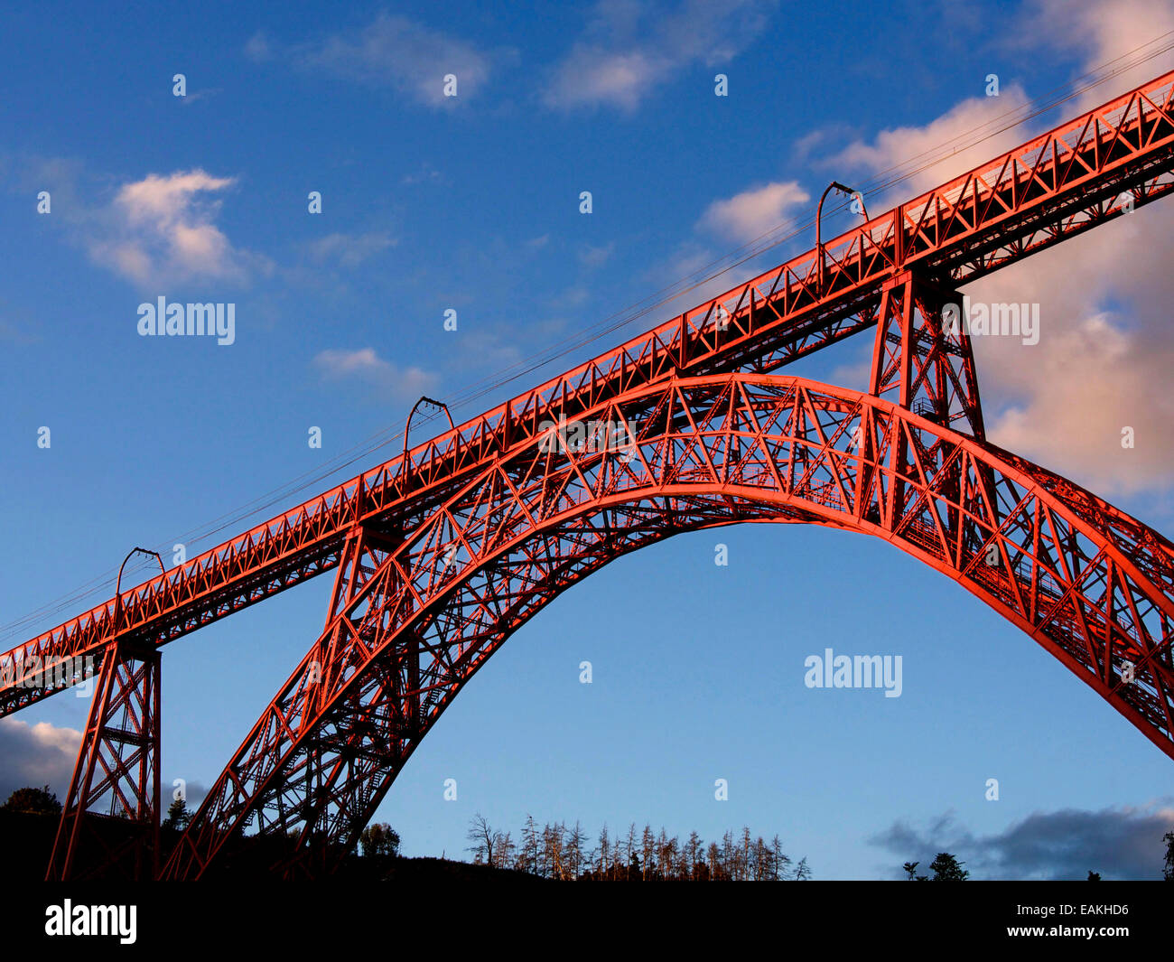 Viadukt von Garabit, Cantal, Auvergne, Frankreich Stockfoto