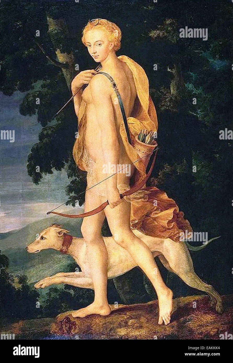 Meister des Fontainebleau Schule Diana die Jägerin Stockfoto