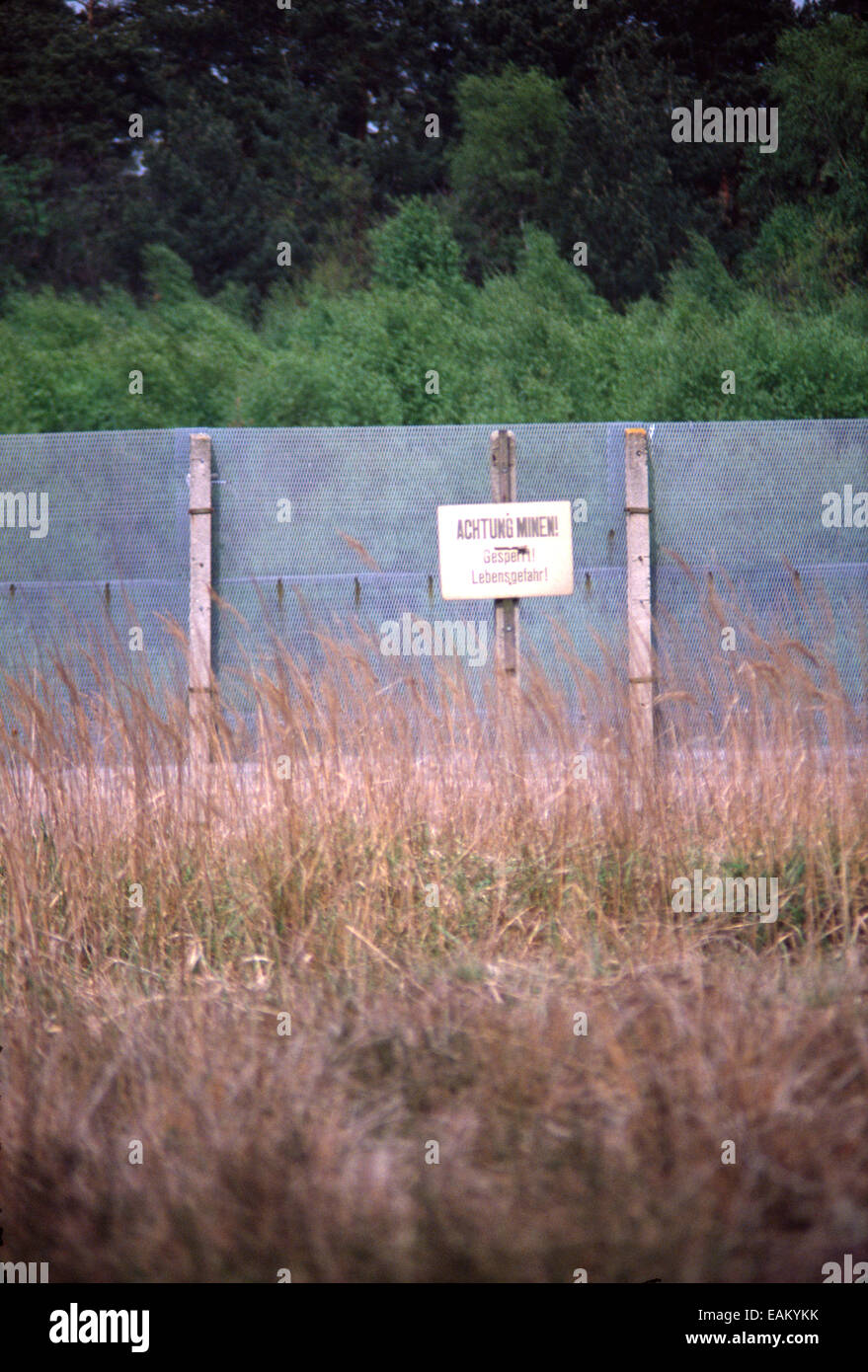 Der Eiserne Vorhang. Der ostdeutschen Grenze zu Westdeutschland in 1984 Bild 11 von 13 Stockfoto