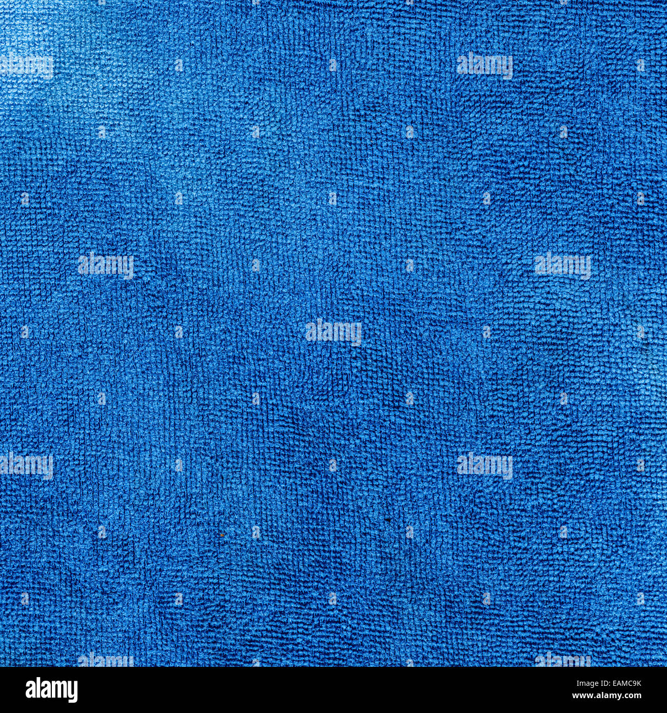 Blaue Mikrofaser Textiloberfläche hochauflösender scan Stockfoto