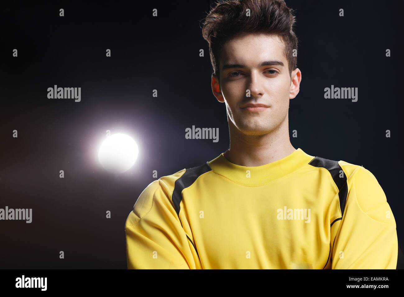 Jugend-Fußball-Spieler-Porträt Stockfoto