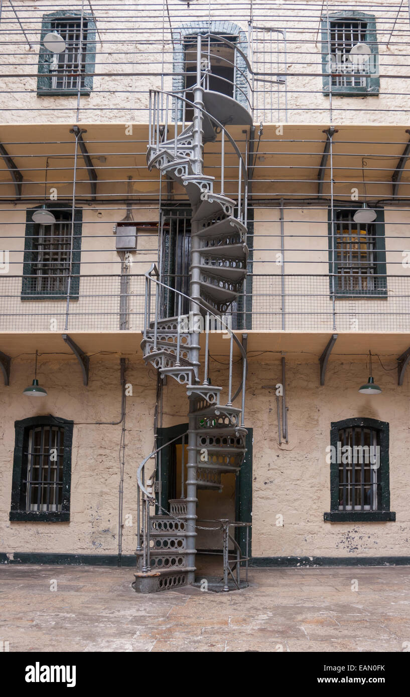 Dublin, Irland - Aug 14:Interior von Kilmainham Gaol in Dublin, Irland am 14. August 2014 Stockfoto